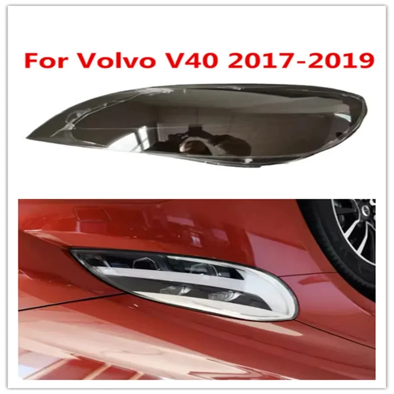 

HTTCY Для Volvo V40 2017-2019 передняя фара автомобиля, крышка объектива, крышка лампы, абажур, фара, маска