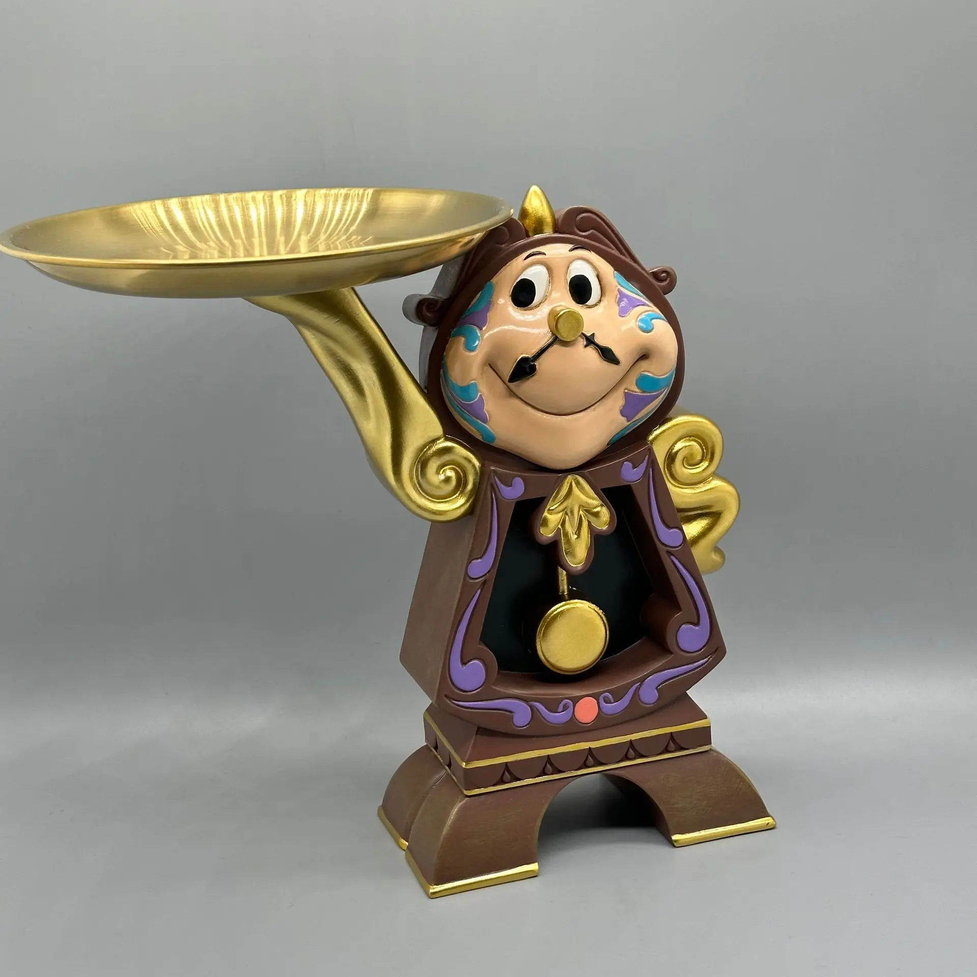 Anime Figure Beauty And The Beast Toys Night Lights Candlesticks Cogsworth Clock Ornaments Collectible Model Gift view 3