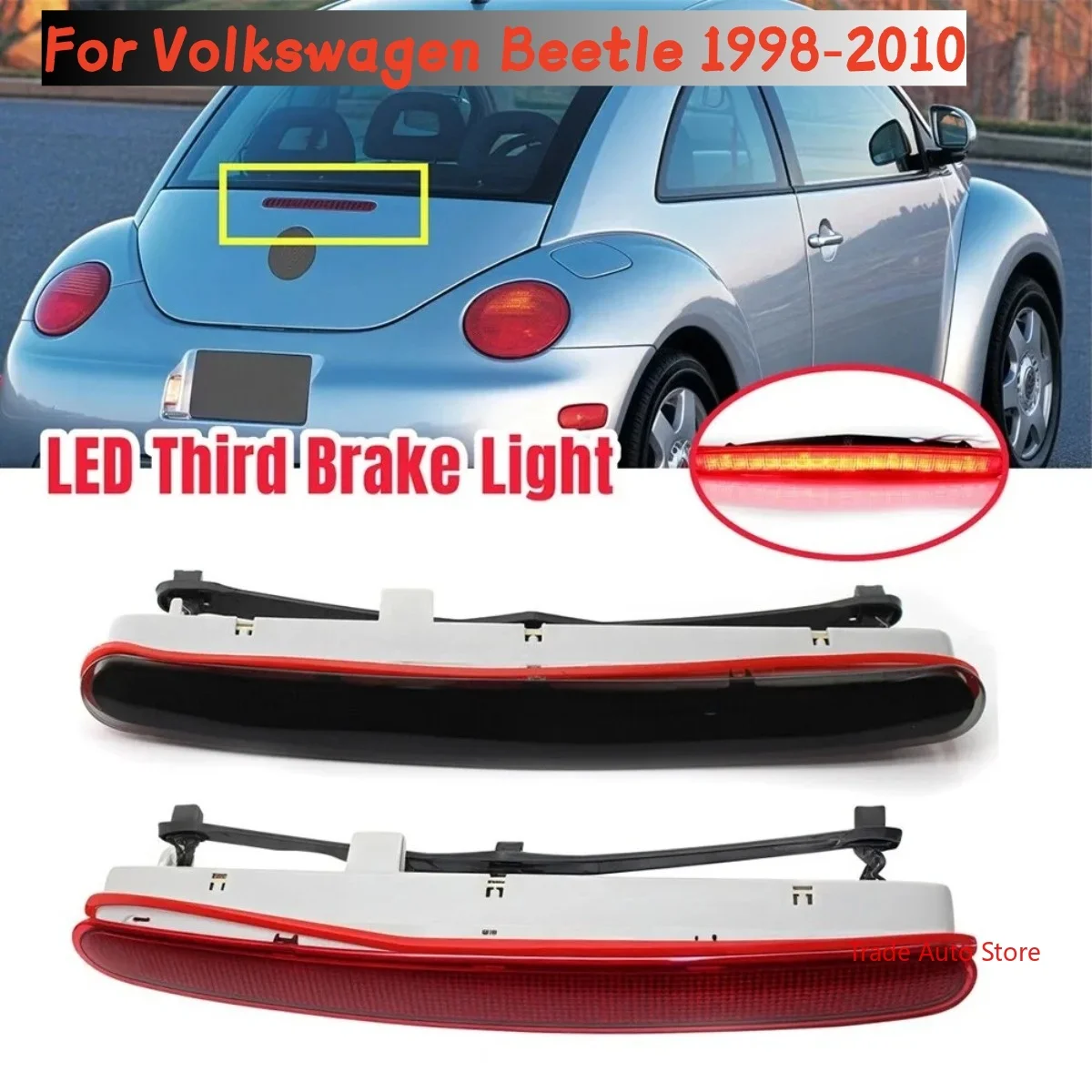 Car Third Brake Light For Volkswagen For VW Beetle1998-2010 1C0945097E High Level Mount Additional Rear Tail Stop Signal Lamp