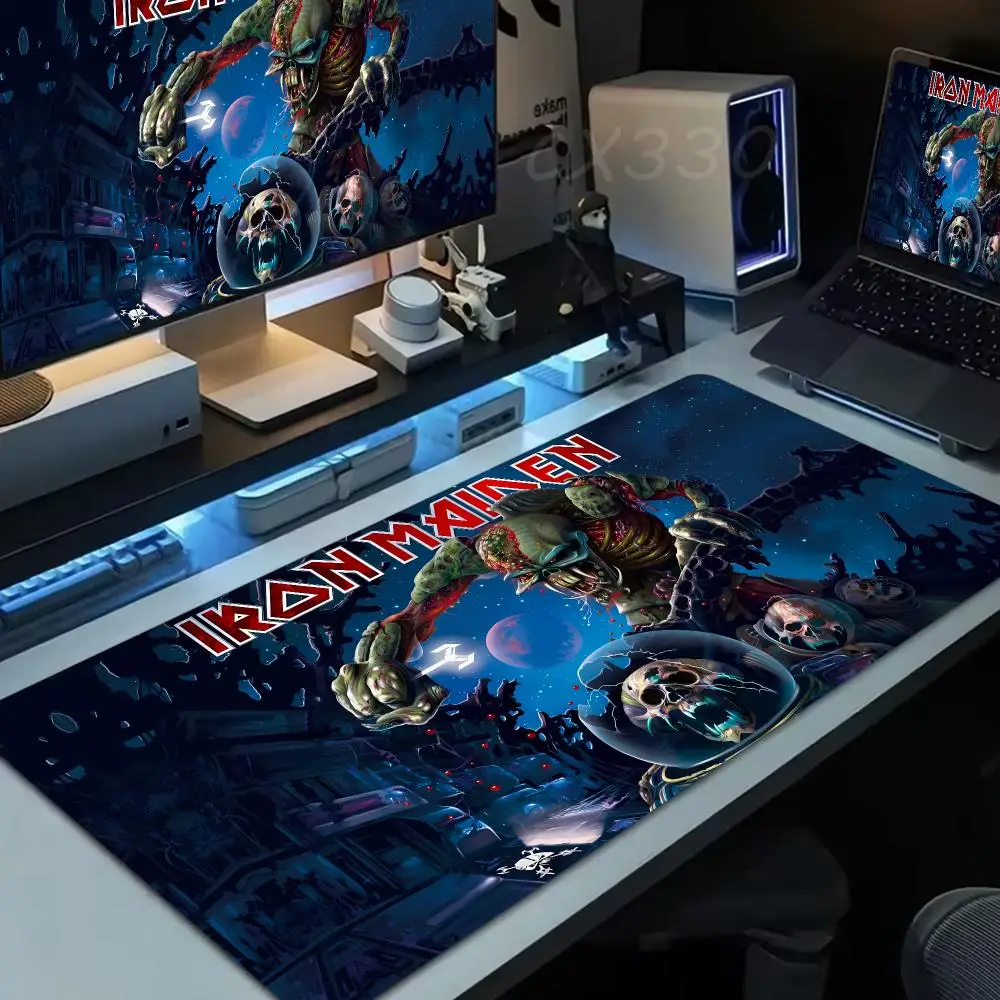 Band I-IRON MAIDEN Mouse Pad Large Computer Mousepad Office 1000x500mm XXL Pc Gamer Non-slip Rubber Keyboard Deskmat