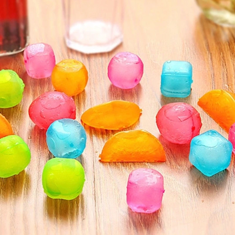 6pcs  Grade Refreezable Ice Cubes Plastic Non-Diluting Ice Cubes Reusable Washable Ice Cubes for Picnic Camping