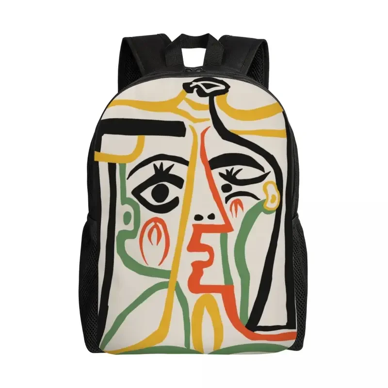 Moda masculina e feminina Laptop Backpack, Book Bag for College, School Students, Pcs, Picasso Art