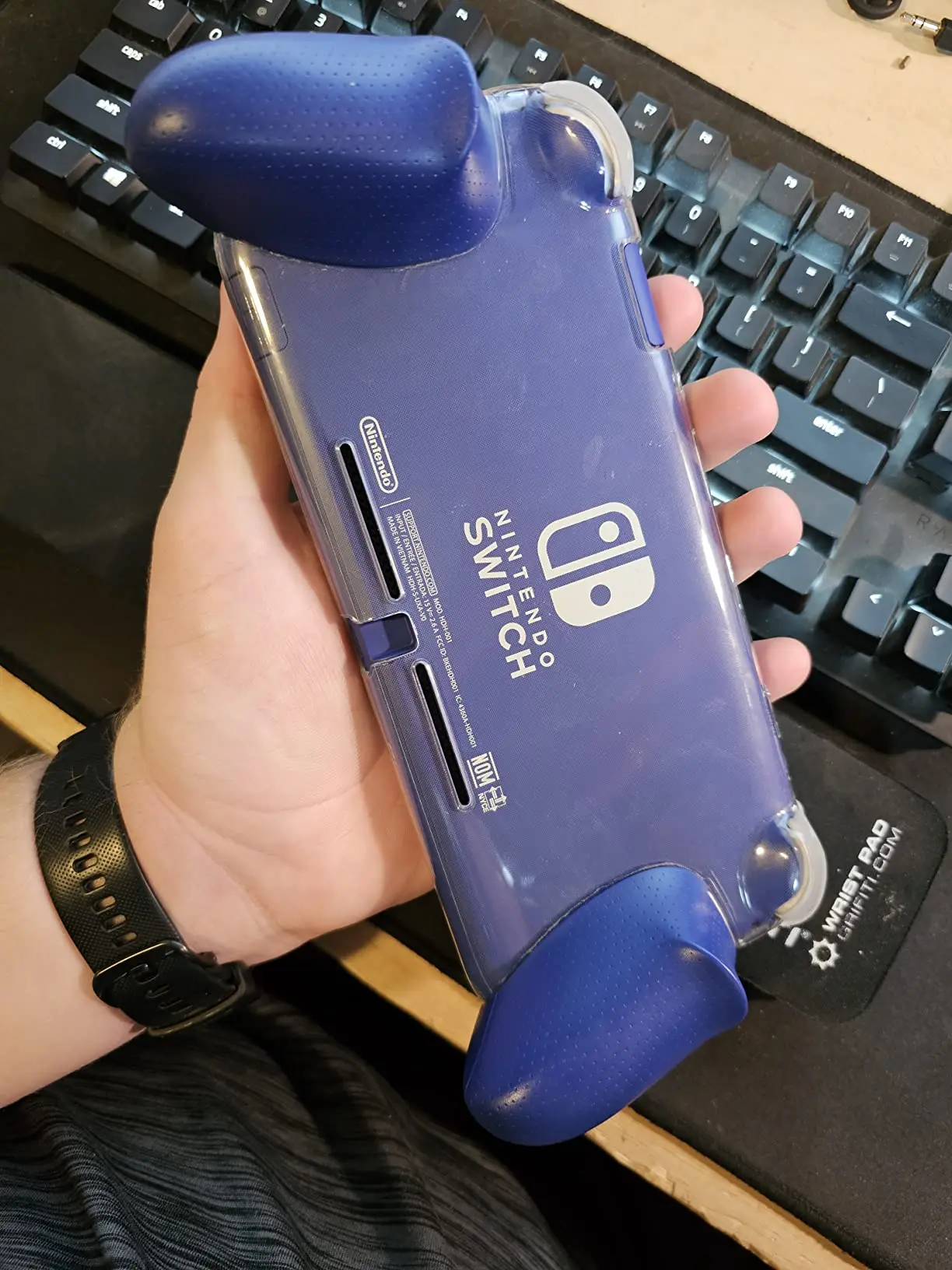 Capa protetora para Nintendo Switch Lite, Shell com apertos substituíveis, GripCase Lite