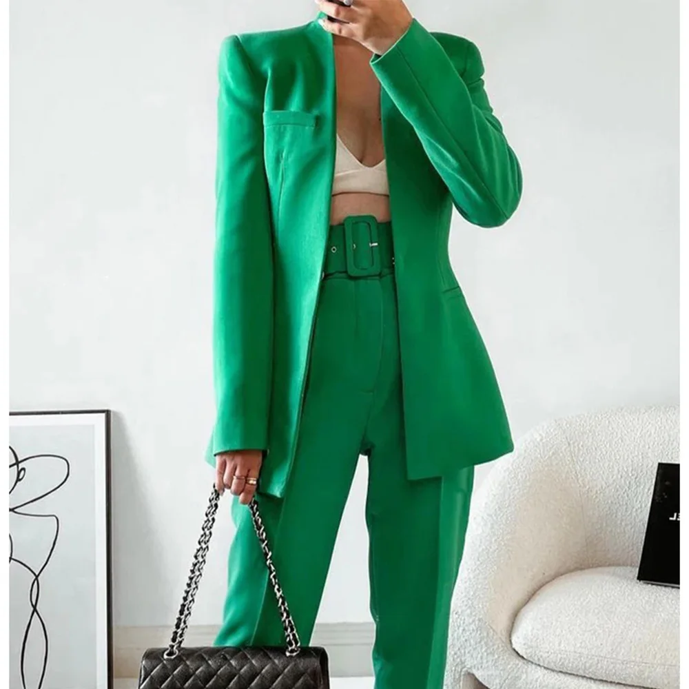 2024 autumn new women\'s clothing style fashionable and versatile slimming multi color suit set