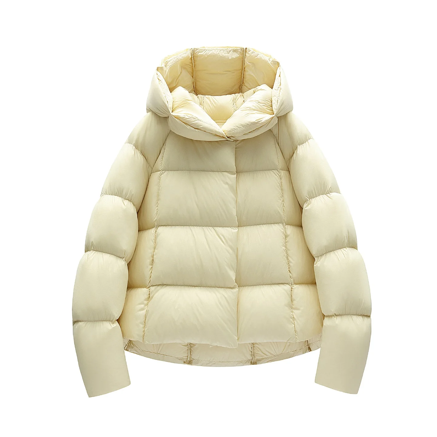 Korte 90 Witte Ganzendons Jas Voor Vrouwen Winter 2025 Nieuwe Koreaanse Versie Losse Capuchon Bladerdeeg Jassen Vrouwelijke Warme parka