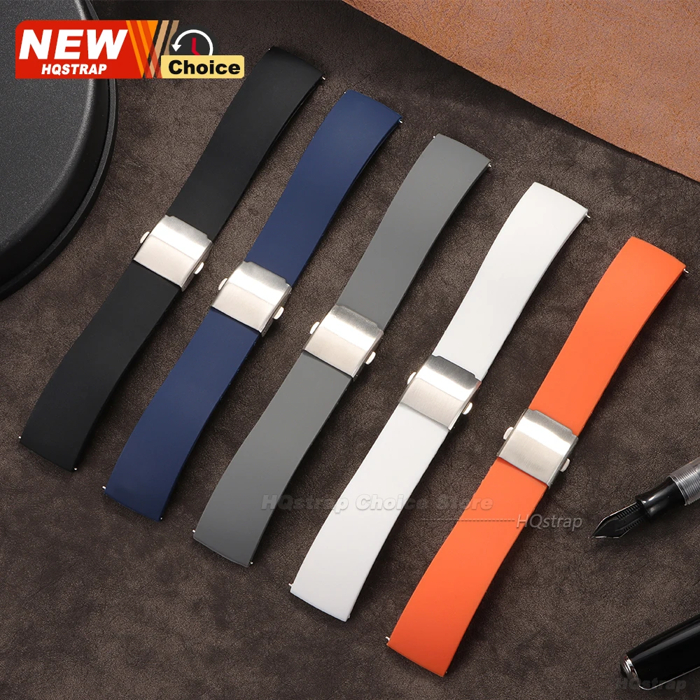 New Waterproof Rubber Watch Band 18mm 20mm 22mm 24mm Silicone Strap Women Men Wristband Universal Replacement Belt Quick Release