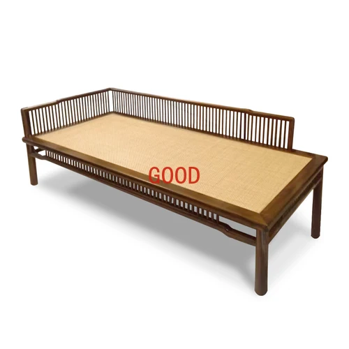 Новинка, китайский стиль, искусственная кожа, без рисунка, кровать из ротанга, простой античный шезлонг из массива дерева, диван-стулья для гостиной