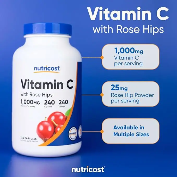 

Rose fruit vitamin C capsules enhance immunity, improve skin health, and provide antioxidant and nutritional supplements