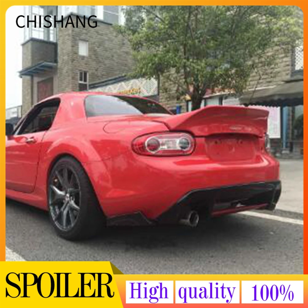 

For Mazda MX5 NC NCEC SPOILER Roadster Miata Hard Top EPA Style Rear Duckbill Spoiler carbon fiber+Fiber Glass Splitter Wing