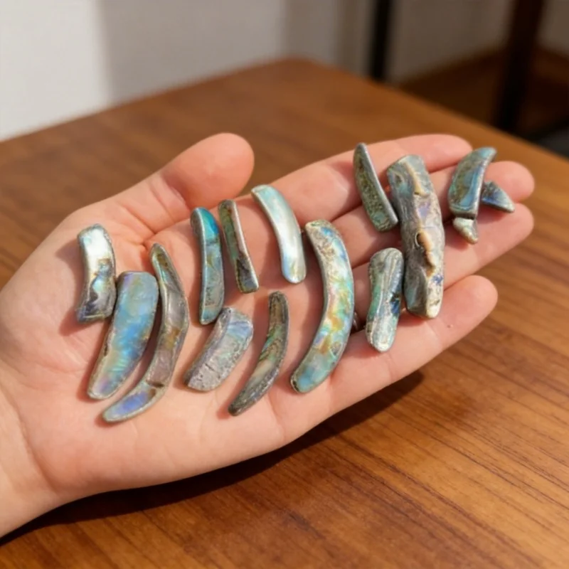 Polished abalone shell trim - Rainbow abalone shell - Polished shell pieces, ideal for home/office décor, birthday  and Easter.