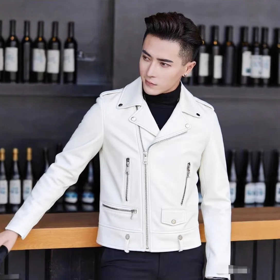 

2026 Men's Locomotive PU Leather, Autumn, New, Lapel Casual Leather Jacket