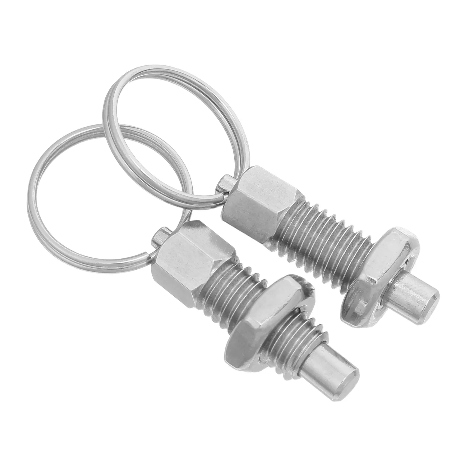 2pcs Stainless Steel Spring Plunger Knob M8 Retractable Locking Pin for Industrial Equipment & Trailer Gates
