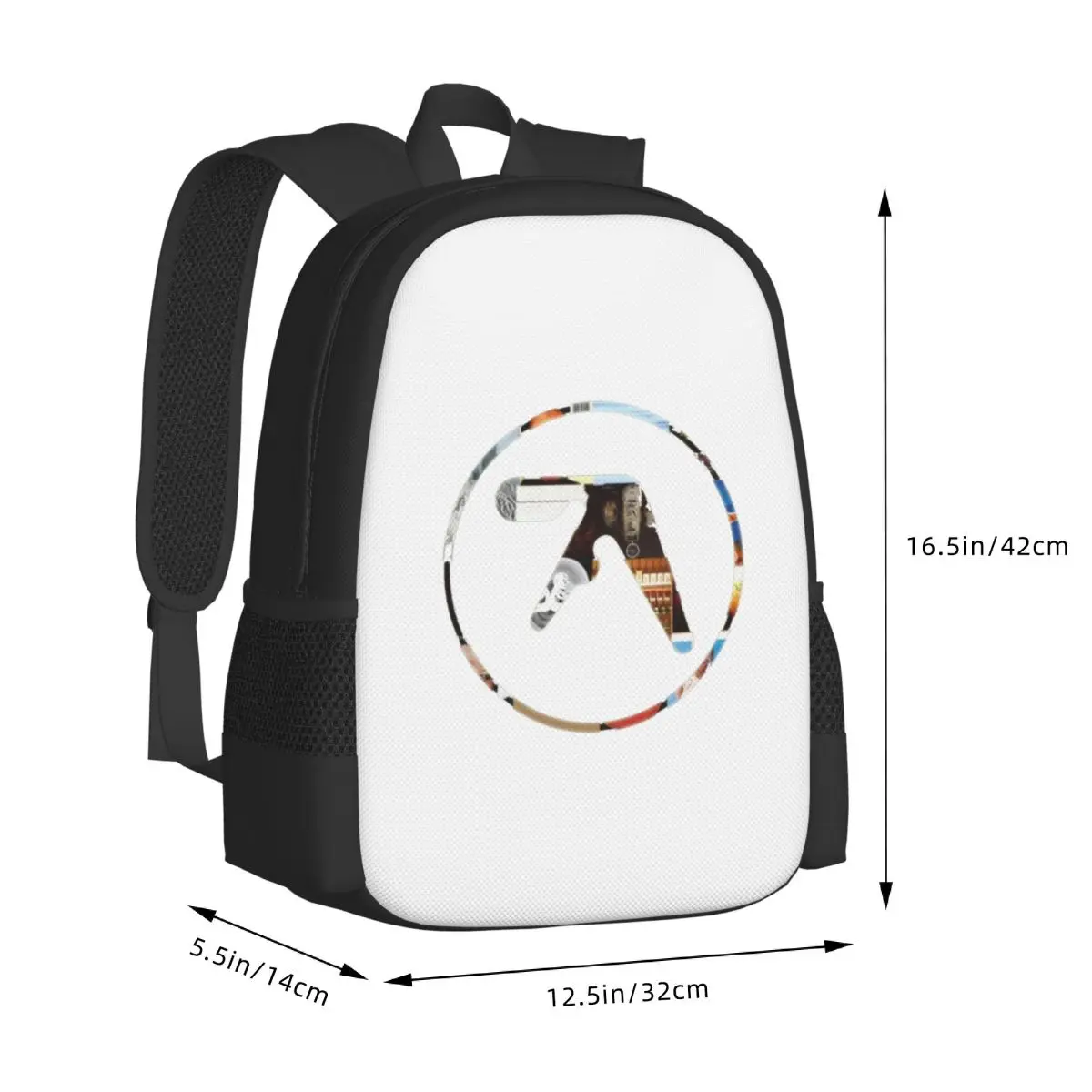 Aphex Twin Student Backpack School Bag Hiking Travel Daypack for Boys Girls Fashion Bookbag Shoulder Bags