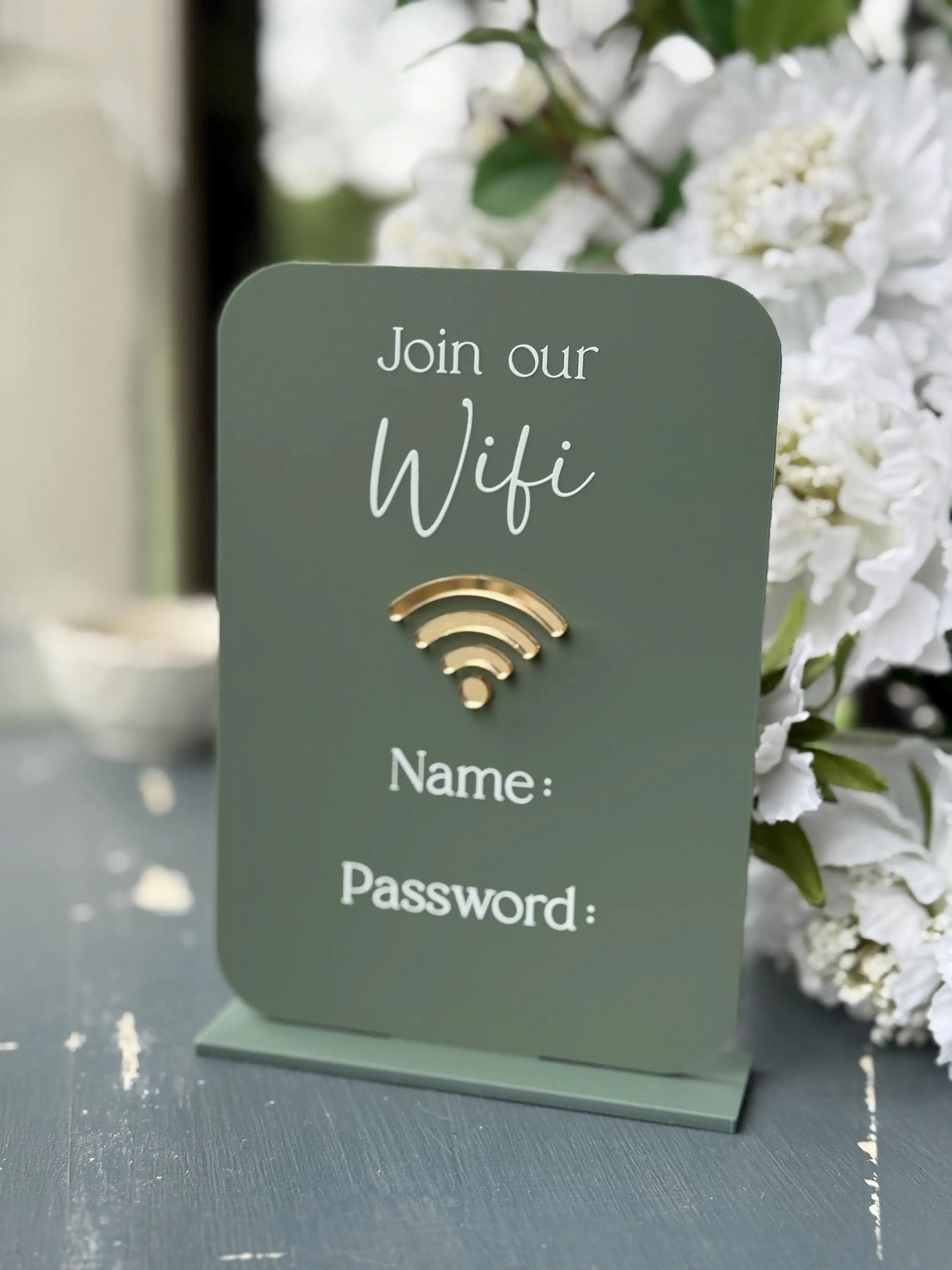 

Acrylic QR Code Payment Card Personalized Logo Text Suitable For Social Media Review WiFi Network Sign Airbnb Cafe Wedding Store