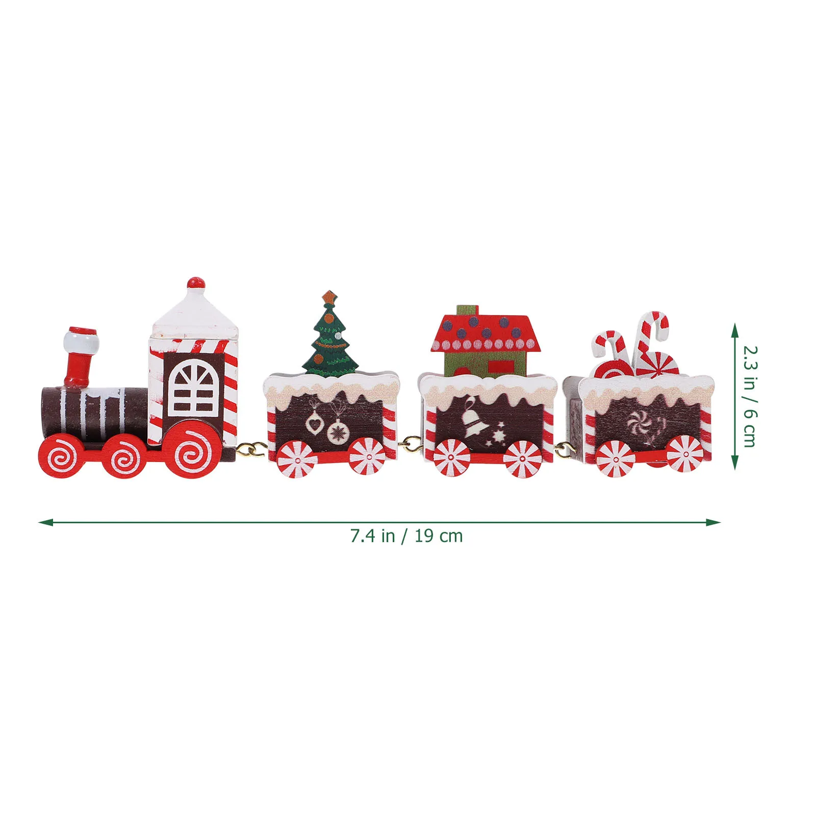 Xmas Desktop Train Ornament Christmas Wooden Train Decoration Table Festival Centerpiece Xmas Table Decoration Christmas Supply