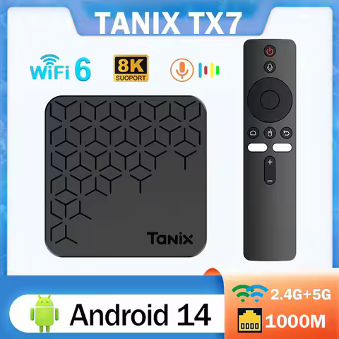 TANIX TX7 TV BOX Smart Android 14 4G 64/32G Allwinner H728 Quad Core 8K@24fps 1000M Ethernet Wifi 6 Media Player Set Top Box