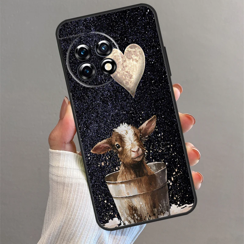 Western Highland Cow Sunflower Cute Case For OnePlus Nord 2T CE 2 3 Lite N20 N10 OnePlus 11 8 9 10 Pro 8T 9RT 10T Phone Cover