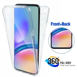 360° Full Body Double Case For Samsung Galaxy A05s A05 A15 A14 A13 A12 5G A04S A55 A35 5G Clear Shockproof Cover Coque Fundas