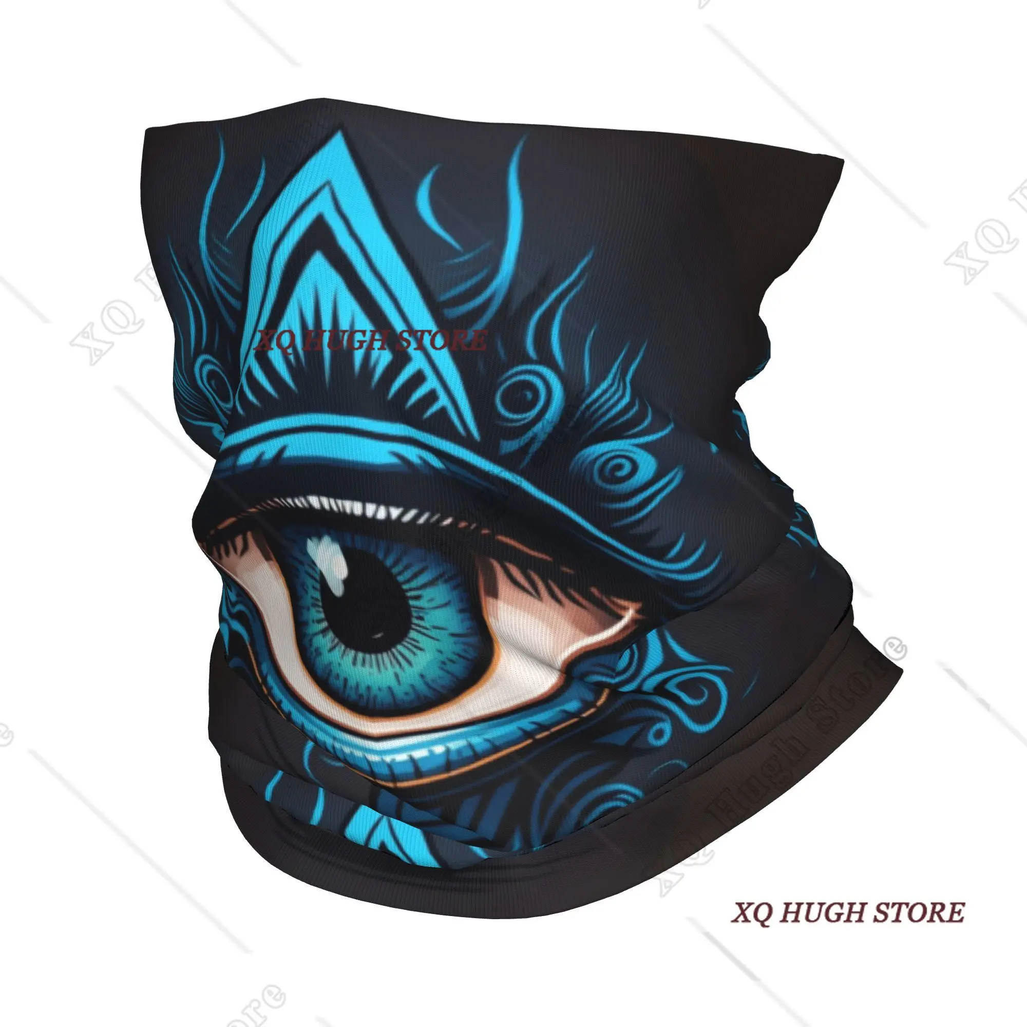 

Custom Evil Eye Winter Headband Neck Warmer Men Women Ski Cycling Tube Scarf All Seeing Eye Art Face Bandana Gaiter