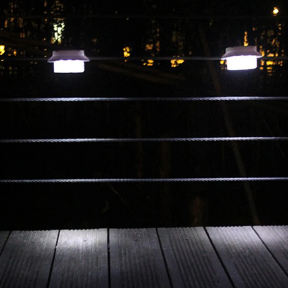 

Solar Powered LED Outdoor Lights Bright White Gutter Fence Garden Street Lamps Energy Saving No Wiring Needed Suitable Walkways