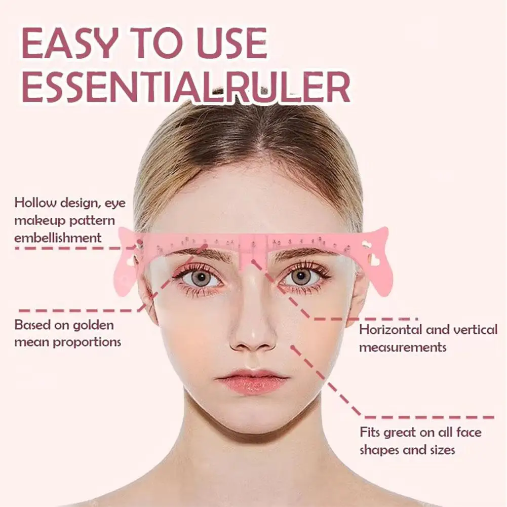 Règle de pochoirs pour Eyeliner, pointe ailée en Silicone réutilisable, aide au crayon à sourcils, outils de maquillage multifonctionnels