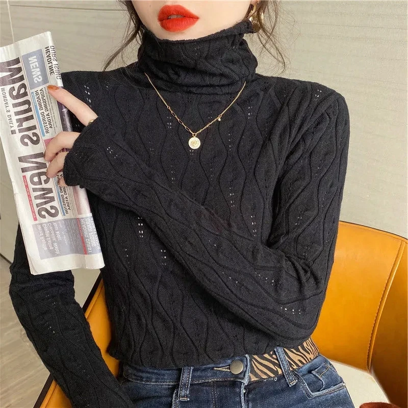 

2024 Cashmere Turtleneck Women Sweaters Autumn Winter Warm Pullover Slim Tops Knitted Sweater Jumper Soft Pull Female Tops