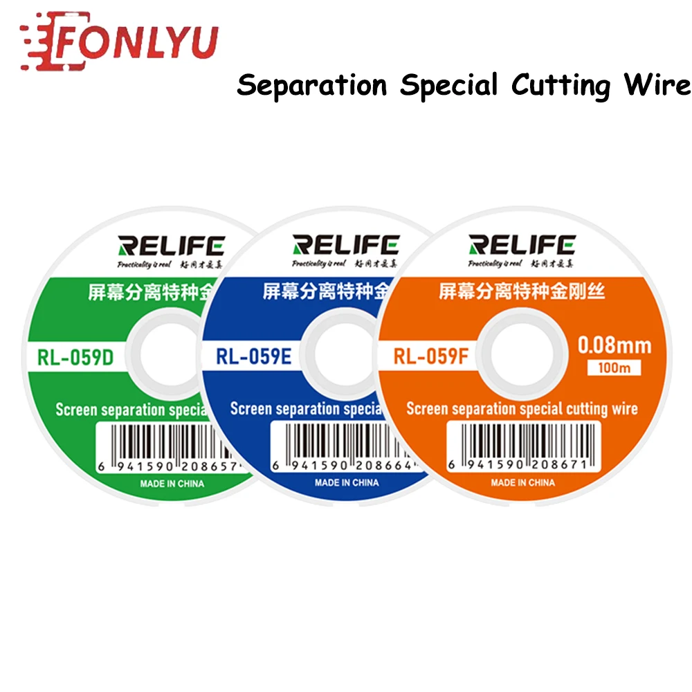 Relife RL-059D/E/F 0.03/0.05/0.08 مللي متر خاص قطع الأسلاك للهاتف المحمول LCD OLED شاشة فصل الهاتف أدوات إصلاح
