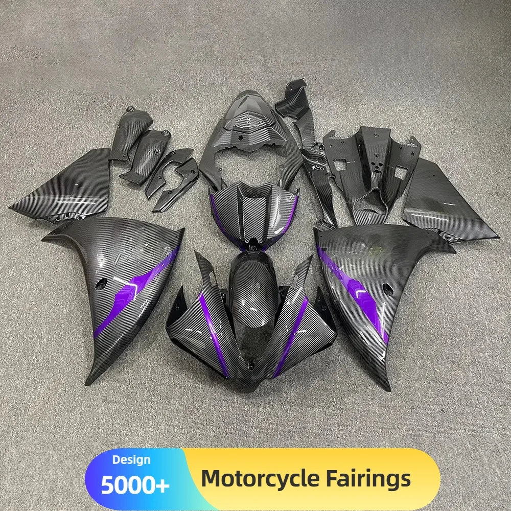 

For Yamaha YZF-R1 2012-2014 Full Fairing Kit, Aftermarket Carbon Fiber Look Bodywork, Lightweight and Enhanced Durability