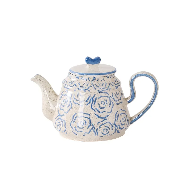 Retro style coffee cups and saucers, household ceramic latte cups, high value ins style hand-painted afternoon teacup plates