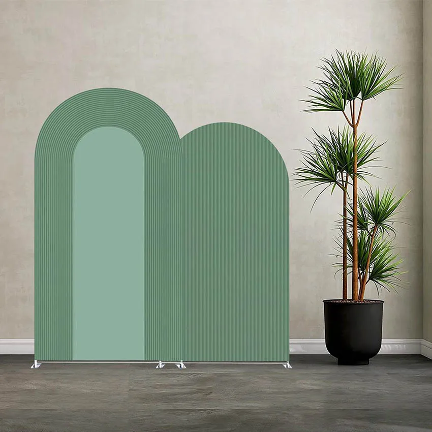 Mehofond Custom 2-Sided Green Ripples Pattern Birthday Party Baby Shower Wedding Cover Chiara Arch Wall Background Decor Backdro