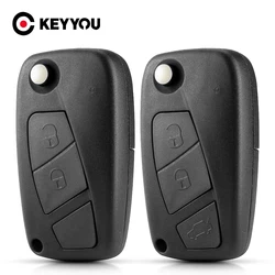 KEYYOU 1PCS 3 Buttons Car Key Shell For Fiat 500 Punto Stilo Ducato Panda Doblo Bravo Folding Remote Control Key Case