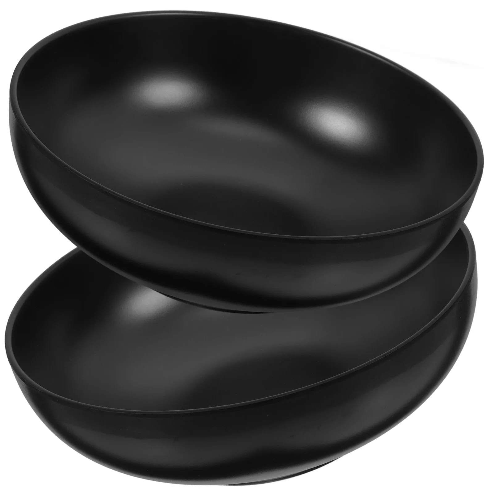 

2pcs Bowls Black 10Oz Food Grade Noodle Container For Soup Salad Pasta Cereal Serving Tableware Kitchen