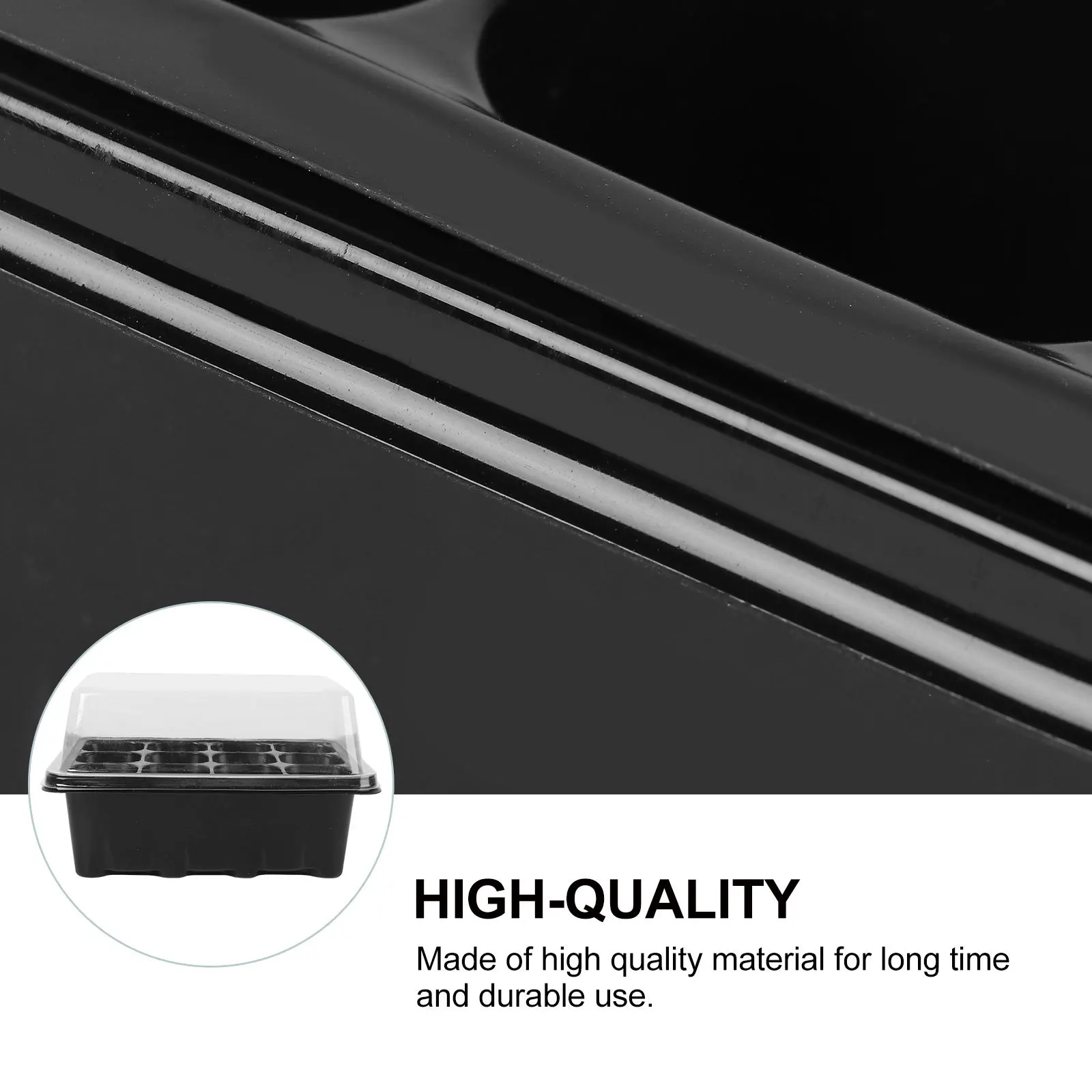 

Seedling Starter Tray Kit 19X15X9.5Cm Bpa Free Pp Plastic Transparent Lid Growing Containers For Indoor Gardening