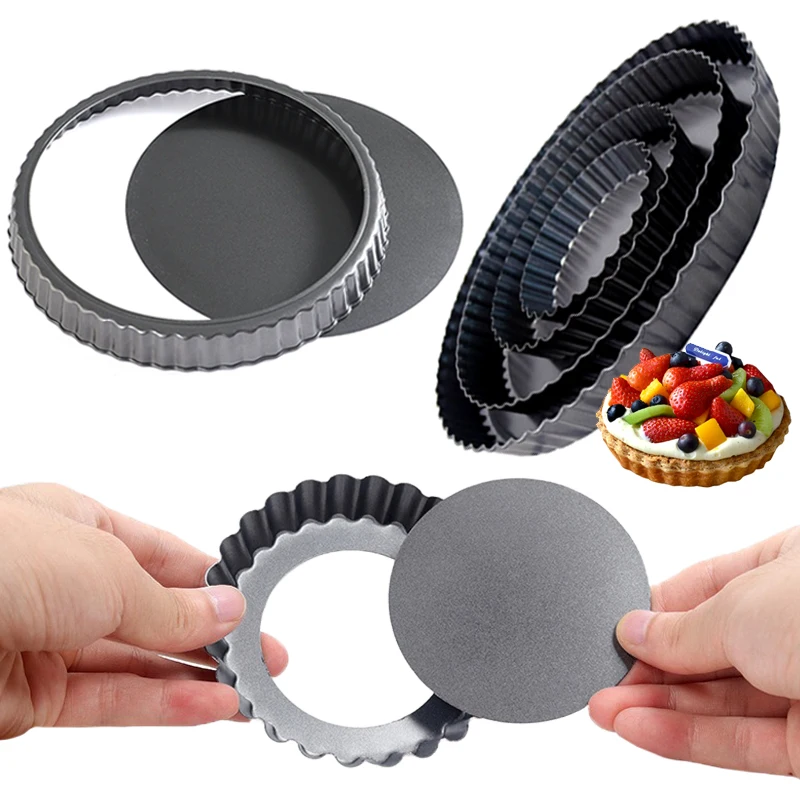 Nonstick Pie Baking Mold 1PC Removable Bottom Easy Release 4/6/8/9 Inch Flower Shape Tart Pie Pan Kitchen Home Baking Supply ZYF