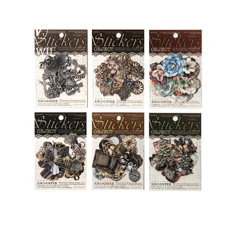 JIANWU Collect Small Things Series Vintage Flower Item Landscape Material Collage Sticker Creative DIY Journal Stationery view 5