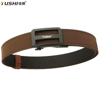 TUSHI Belt Sturdy Metal Automatic Buckle Hard Tactical Belt For Men Double Layer Thickened Hanging Gun Belts Outdoor Waistband