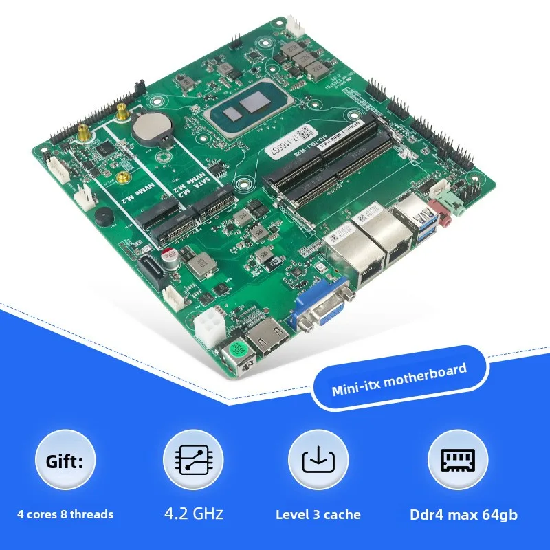 MINI-ITX Main Board Self-service End Point Main Board I5-1135G7/i7-1165G7 Dual Network Multi-screen Computer Main Board
