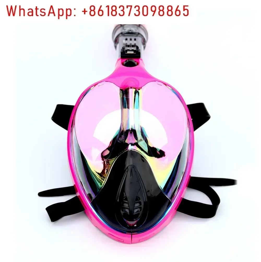 Full dry diving snorkeling mask folding snorkeling mask diving mask electroplating diving