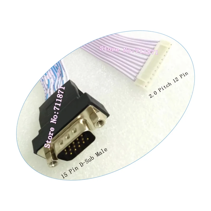 

12-контактный кабель-переходник от PH до D-Sub VGA Линия 2,0 шага PH на 15-контактный разъем D-Sub HDB15 Линейный шнур видеоадаптера для ТВ-монитора своими руками