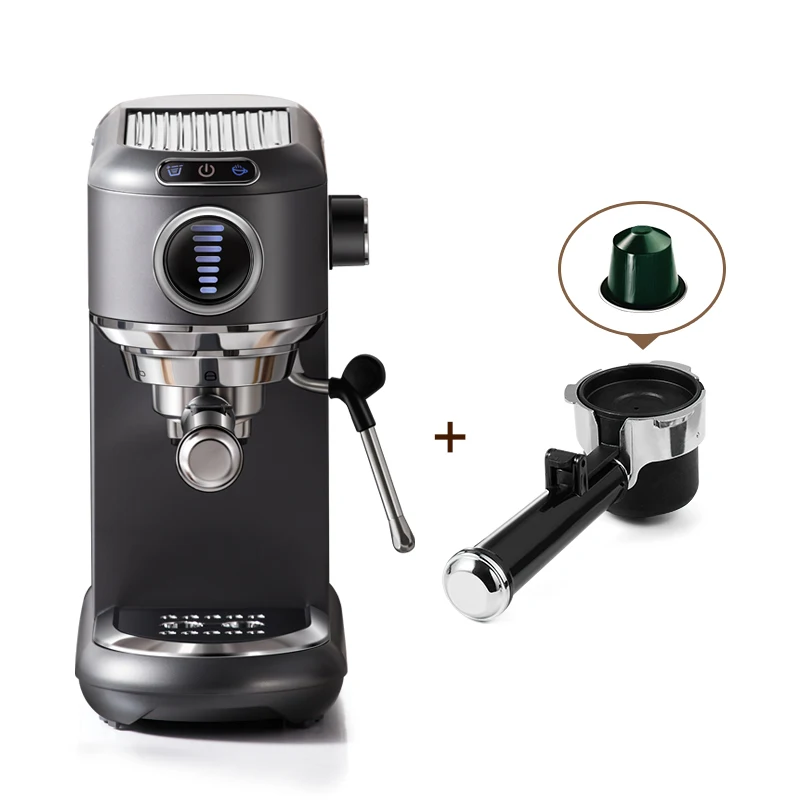 CAFELFFE 1.1L Electric Stainless Steel Espresso Machine Portable 19 Bar Coffee Maker For Household Use For Hotels