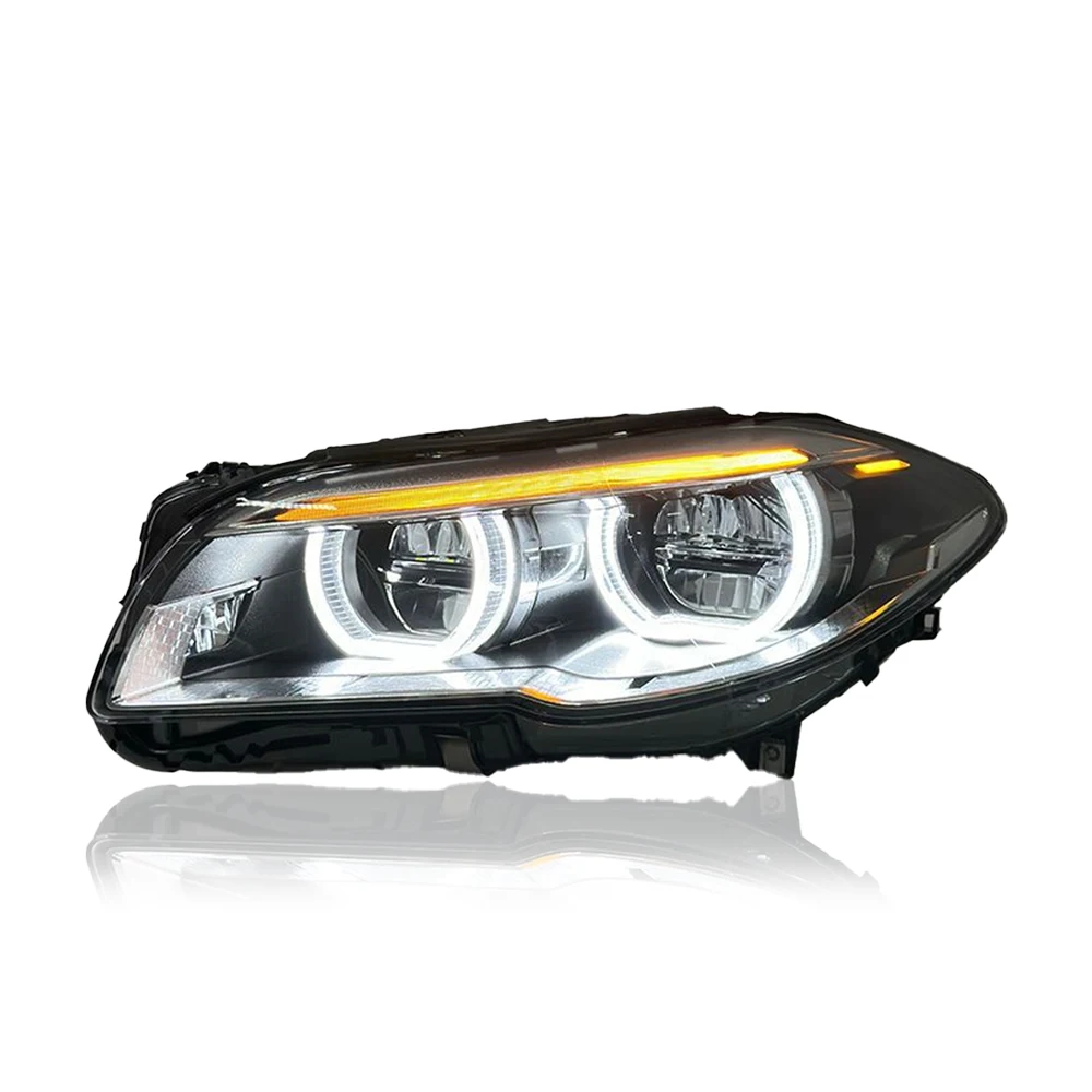 LED Headlight Assembly For BMW 5 Series F10 F11 F18 2011-2017 Upgrade Projector Lens Dual Color DRL Seq Turn Signal Plug & Play