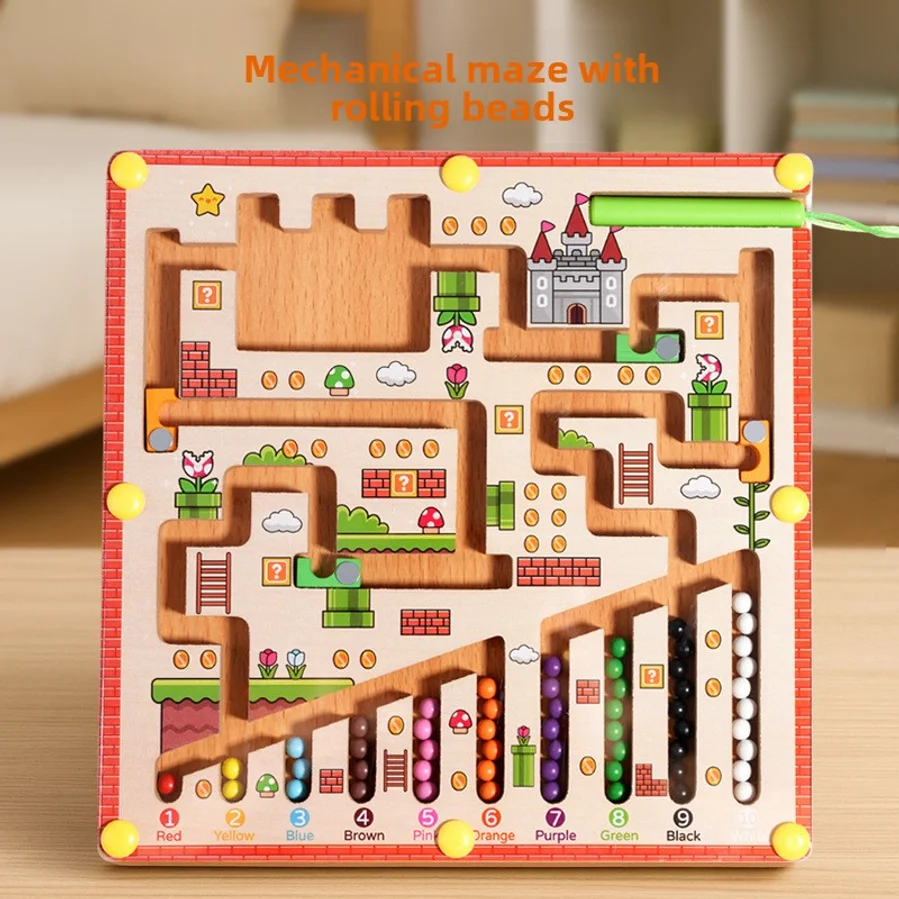 Children's magnetic maze bead string game enhances writing skills and cultivates logical thinking. It is an educational and fun