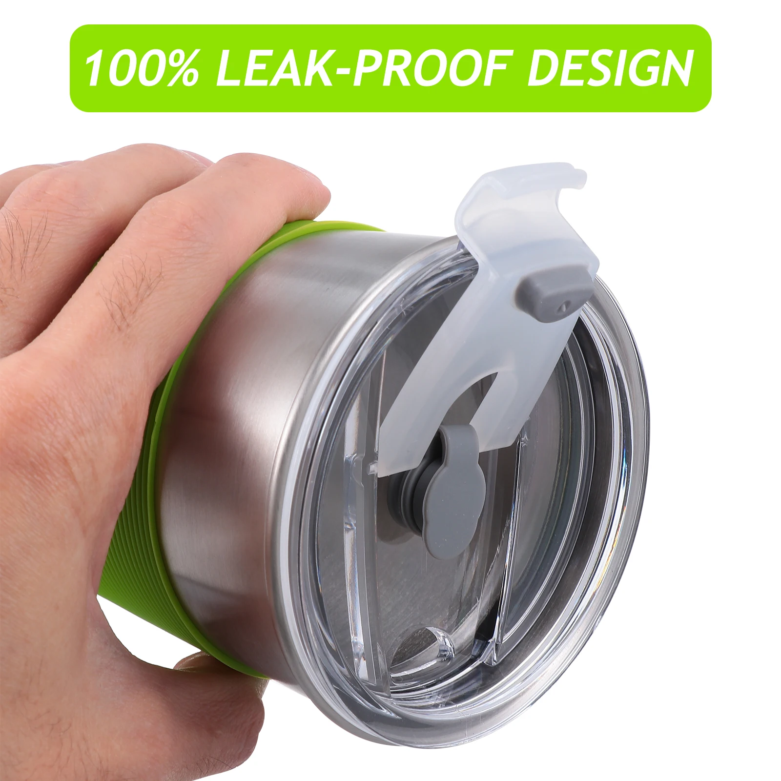 

500 Ml Cup Stainless Steel Drink Drinking Tumbler Warming Mug Anti-scald with Lid Straw Insulated