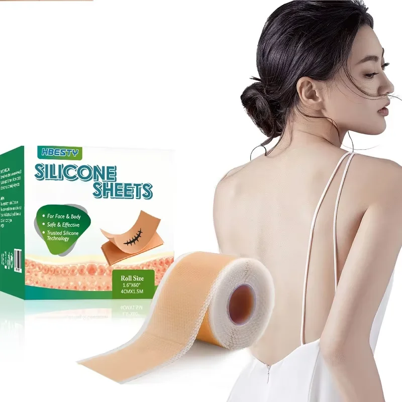 Self Adhesive Silicone Scar Tape Roll Waterproof Reusable Invisible Scar Sheet Multi Size Body Skin Recovery Beauty Patch
