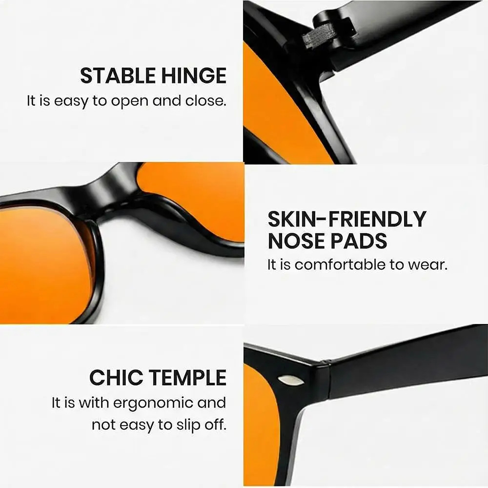 للرؤية الليلية الضوء الأزرق حجب النظارات الرجال النساء حماية الكمبيوتر النظارات المضادة لإجهاد العين الألعاب عدسة برتقالية حمراء TR90 #5