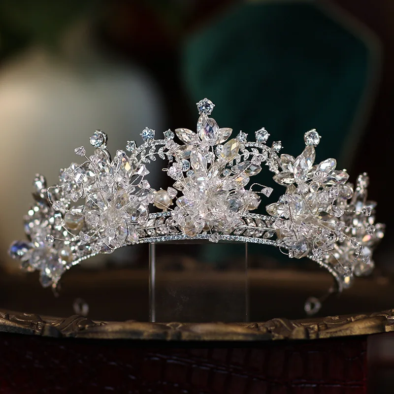 جديد غطاء الرأس الزفاف تاج الحياكة اليدوية تاج الأزياء استوديو التصوير الفوتوغرافي فستان الزفاف قاعة حلية