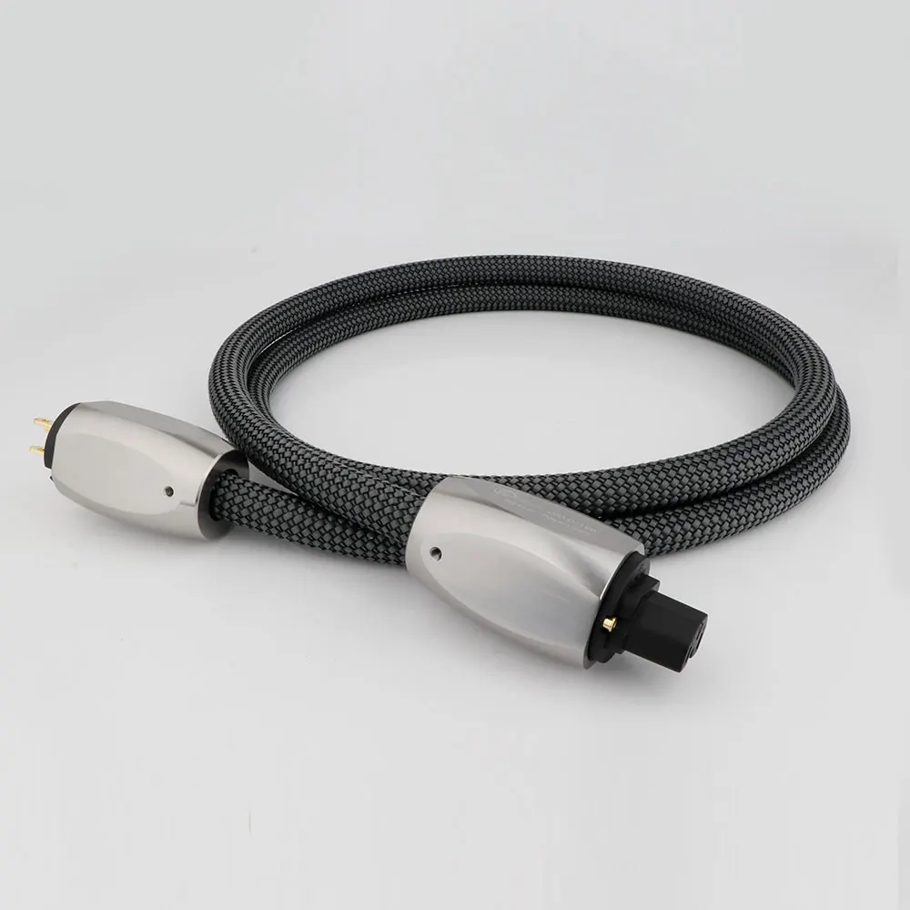 HIFI CRYO196 Stromkabel US/EU/AU Audiophiles Netzkabel für Verstärker CD-Player EU-Stromleitung Grünes Geflecht Hifi-Stromkabel – Detail 18