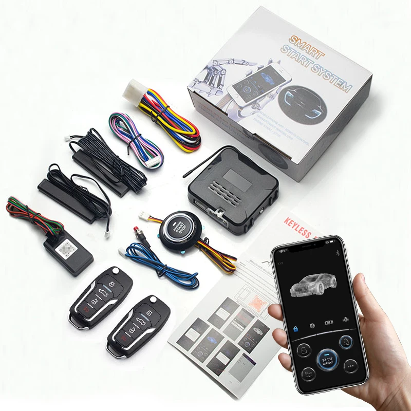 Universal 12V Car Modification Cell Phone APP Bluetooth Control Start Stop Remote Control Remote Start Open Trunk Horn Alarm