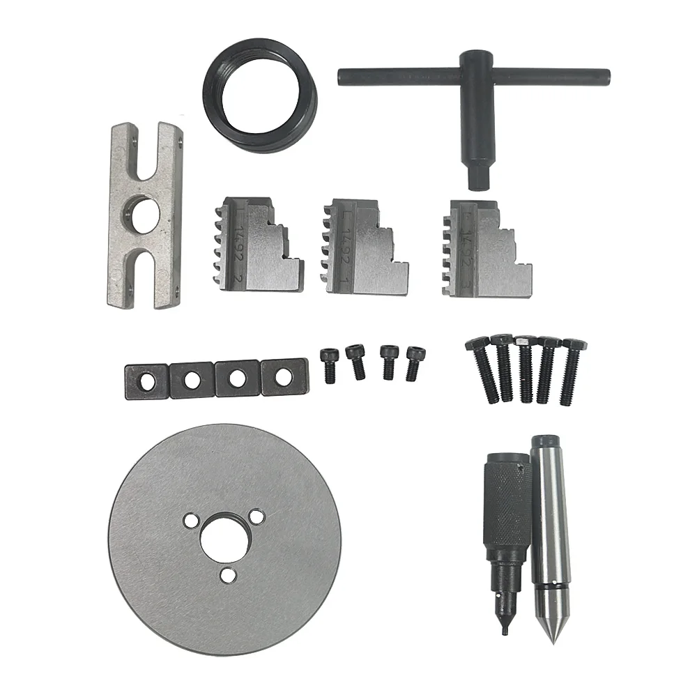 LY-Portabrocas de 3 mordazas de 100mm y 125mm, BS-0 de contrapunto Universal de 4 pulgadas y 5 pulgadas, cabezal divisor para fresadora de grabado