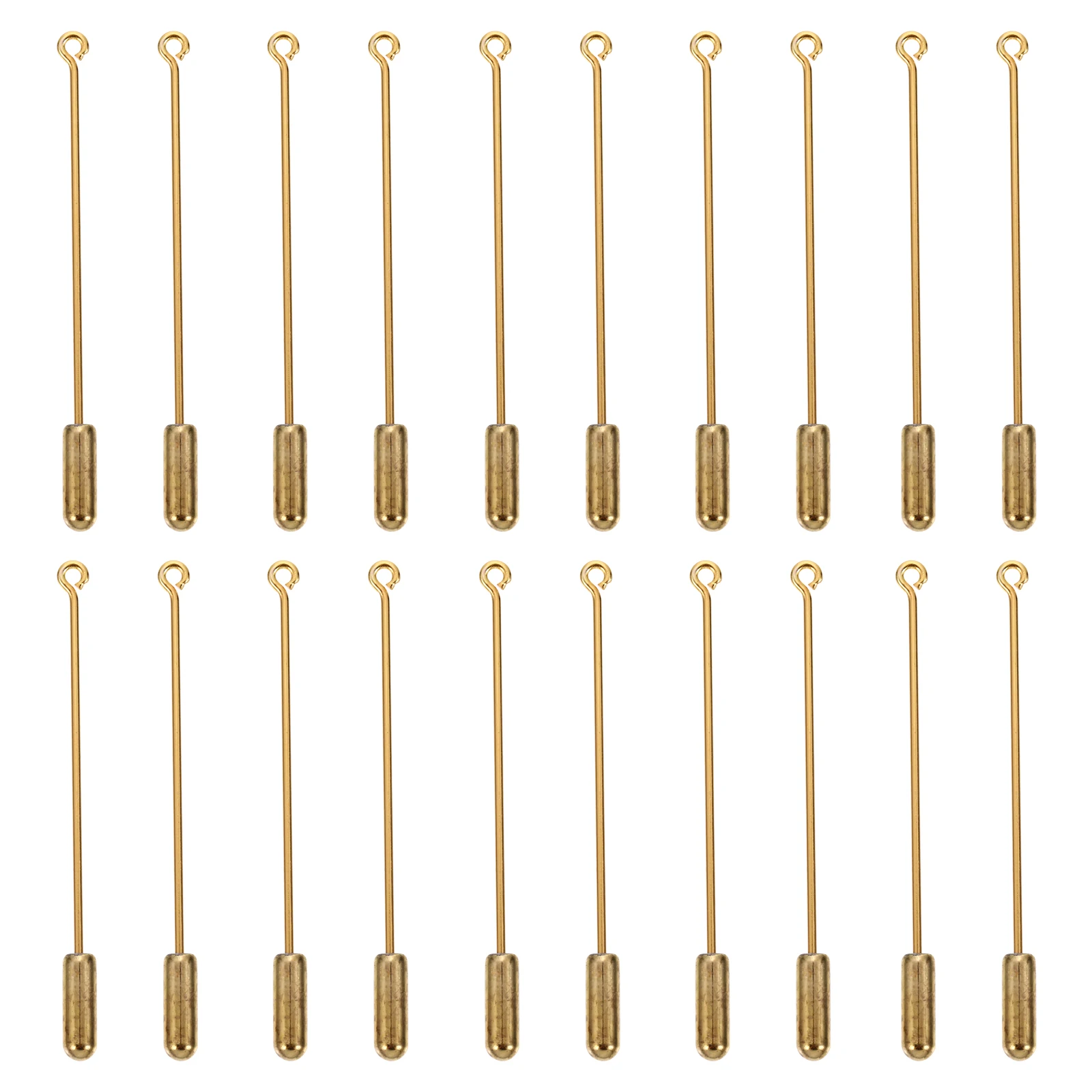 

20pcs Diy Hat Handmade Accessories Hat Pins Long Pins DIY Handmade Women Earring Accessories Golden Set Sturdy Durable